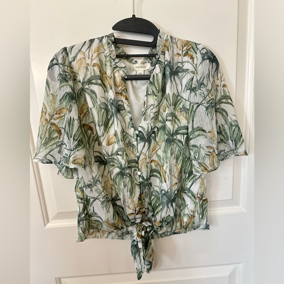 NWT | Tamara H Tropical Tie-Front Blouse | XS - Picture 2 of 6